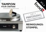 foodis Crepes-Plattenstempel mit Edelstahlpad & Kunststoffgriff – Profi-Zubehör für Crepe-Maker – Bild 3