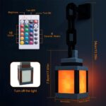 Dhqkqg LED Fackel Wandlampe mit 16 Farben – Pixelated Nachtlicht mit Fernbedienung & USB-Akku – Bild 2