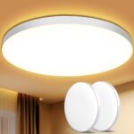 LED Deckenleuchte Ø28cm 2er Set 24W 3000K – Flach & Wasserfest für alle Räume