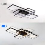 ASJK LED Deckenleuchte 80cm 60W – Dimmbar mit Fernbedienung für modernes Wohnzimmer – Bild 5