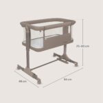 Lionelo Pari 3in1 Beistellbett – 6-fach höhenverstellbar mit Wiege & Transporttasche – Bild 2