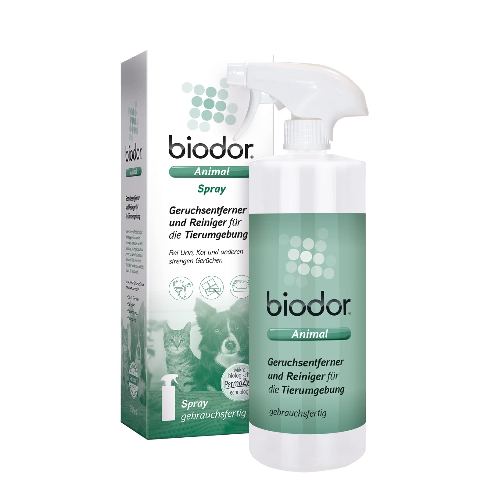 Biodor Animal Spray 750 ml – Enzymreiniger für Tier-Gerüche | PermaZym Technologie