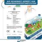 HELDENGUT Fädelspiel Holz ab 18 Monaten – Montessori Motorikspielzeug mit 12 Figuren – Bild 2