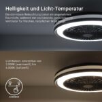 MeLiTec Deckenleuchte mit Ventilator DV06 – RGB-dimmbar, Timer & Fernbedienung – Bild 7