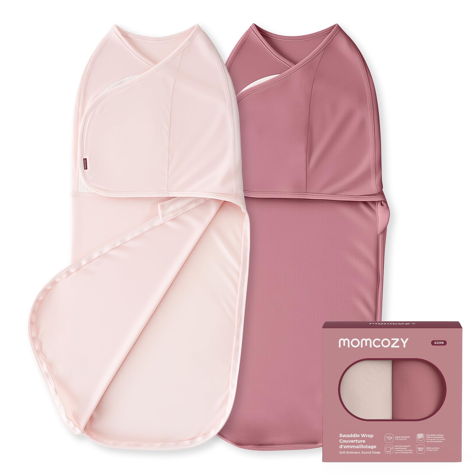 Momcozy Pucksack Baby 0-3 Monate Bambus 2er Pack – Geborgenheit & einfaches Wickeln