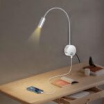ERWEY LED Wandleuchte Bett mit USB-Ladeanschluss – Dimmbare Leselampe 360° schwenkbar – Bild 5
