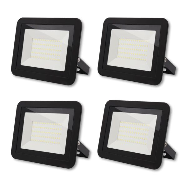 da LIGHT 50W LED Strahler 6000K Kaltweiß – 4500lm Flutlicht IP65 für Aussen & Innen (4er Set)