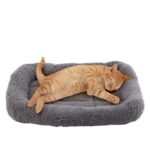 Enjoying Katzenbett 38 x 26 cm – Weiches Schlafkissen mit Kopfstütze für Katzen & kleine Hunde