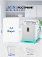 FOHERE Eiswürfelmaschine 14 kg/24h – Tragbar mit Selbstreinigung & 2 Grössen – Bild 5