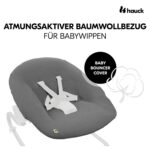 hauck Schonbezug für Alpha Bouncer – Atmungsaktive Musselin-Baumwolle (Dark Grey) – Bild 2