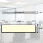 Amdelne LED Panel Deckenleuchte 100x25cm – Dimmbar 3000-6500K mit Fernbedienung & Timer – Bild 7