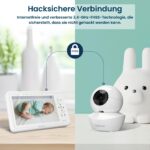 Babysense Babyphone HD 5 Zoll mit 2 Kameras – Sicheres Video-Babyphone ohne WLAN – Bild 5