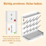 Lifewit Babyflaschen Trockenständer mit 15 Haken – Platzsparender Flaschentrockner für Arbeitsplatte – Bild 7