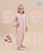 80 cm Baby-Schlafsack mit Füssen & abnehmbaren Ärmeln – 2.5 TOG Winterschlafsack für Babys – Bild 3