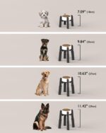 JUNSPOW Hundenapfständer mit verstellbarer Höhe & Breite – ergonomisch für mittlere & grosse Haustiere – Bild 3