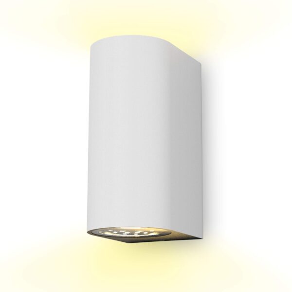 B.K.Licht Aussenwandlampe mit GU10 – 800 Lumen warmweisses Licht für Eingang & Garten