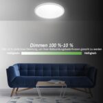 zemty 2er Set LED Deckenleuchte Dimmbar mit Fernbedienung – RGB Farbwechsel für alle Räume – Bild 7