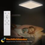 LEZOE LED Deckenleuchte 18W dimmbar mit Fernbedienung – Flach, 1800lm, 3000-6500K – Bild 4