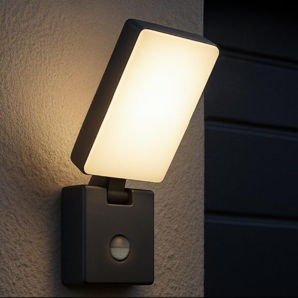 Miratic LED-Aussenlampe mit Bewegungsmelder IP65 – Warmweiss 3000K für Garten & Terrasse