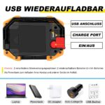 Edasion 30W LED Akku Strahler 2000 Lumen – Wiederaufladbarer Baustrahler mit USB-Powerbank (2er Set) – Bild 4