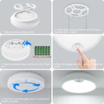 Peasur LED Deckenleuchte 18cm mit Bewegungsmelder – Batteriebetrieben für innen & aussen – Bild 6