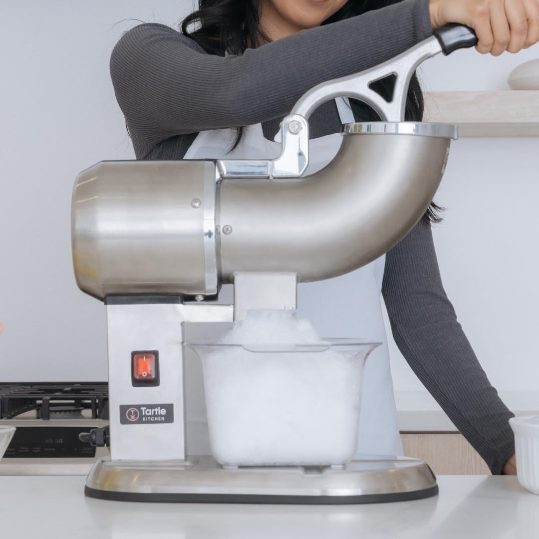 TK Tartle Kitchen Eismaschine 440 lb/h – Profi Schneekonus-Maschine mit Edelstahl & Dual-Blades