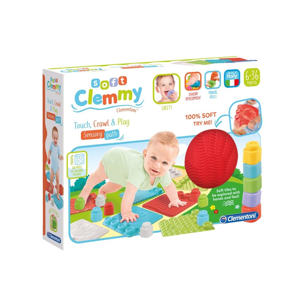Clementoni Soft Clemmy Sensorische Spielmatten – Motorik & Sinne für Babys ab 6 Monaten