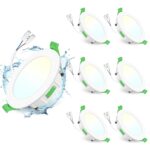 GeyouLux LED-Einbaustrahler 6er Set, 7W 700lm Dimmbar – Flache Deckenspots für Bad & Küche