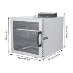Zalydala Lebensmittel-Dehydrator 1000W – LED-Smart-Panel, 42,5L, Edelstahl – Bild 3