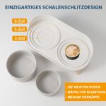 AHX Katzennapf Keramik erhöht mit Ständer – Doppelnapf rutschfest für Katzen & kleine Hunde – Bild 6