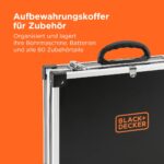 BLACK+DECKER 18V Akku-Bohrschrauber-Set – Komplettpaket mit 2 Akkus, Ladegerät & 80-teiligem Zubehör – Bild 10