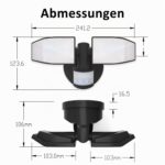 Northpoint LED Batteriestrahler mit Bewegungsmelder – 400 Lumen Fluter 2er-Set Schwarz – Bild 4