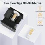 Lureshine 2er Set Wandleuchte mit G9 LED – Warmweiss 3000K, verstellbar für Innen & Aussen – Bild 3