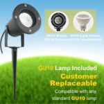 OMSEN LED Gartenstrahler 4er Set mit GU10 7W – Warmweiss Gartenleuchte IP67 Wasserdicht – Bild 5
