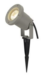 SLV NAUTILUS Bodenstrahler IP65 – Drehbarer Aussenstrahler mit Erdspiss für Garten & Terrasse