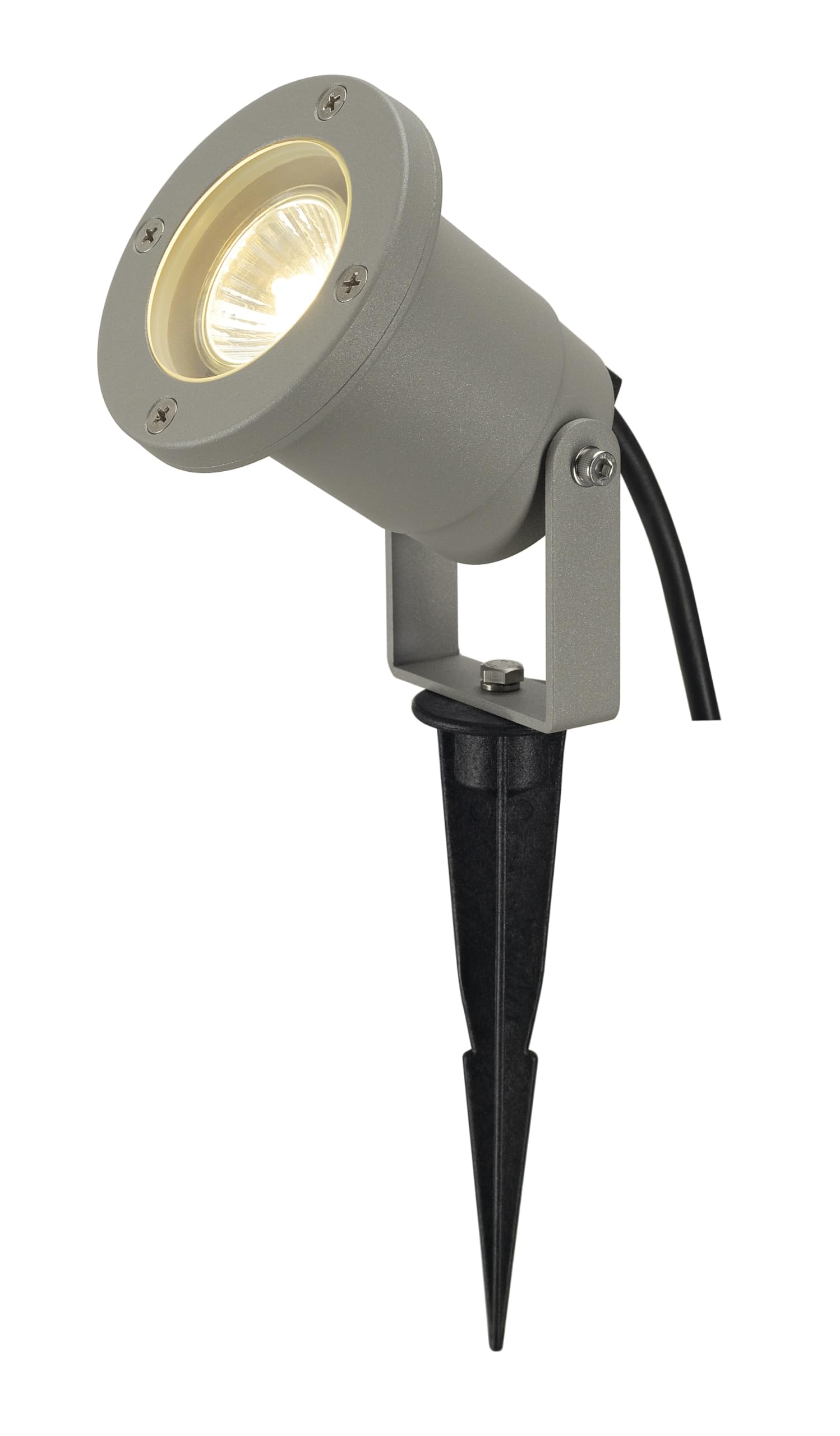 SLV NAUTILUS Bodenstrahler IP65 – Drehbarer Aussenstrahler mit Erdspiss für Garten & Terrasse