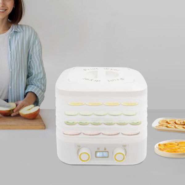 Fermoirper Dörrautomat 160W mit 5 Tabletts – Profi-Lebensmitteltrockner mit LED & 48h-Timer
