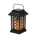 Festive Lights 17,5cm Solar Laterne mit flackernder LED-Flamme – Gartenbeleuchtung IP44