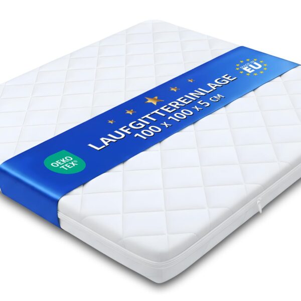 Laufstalleinlage 100x100 cm Schaumstoff – Babymatte mit Oeko-Tex Zertifikat