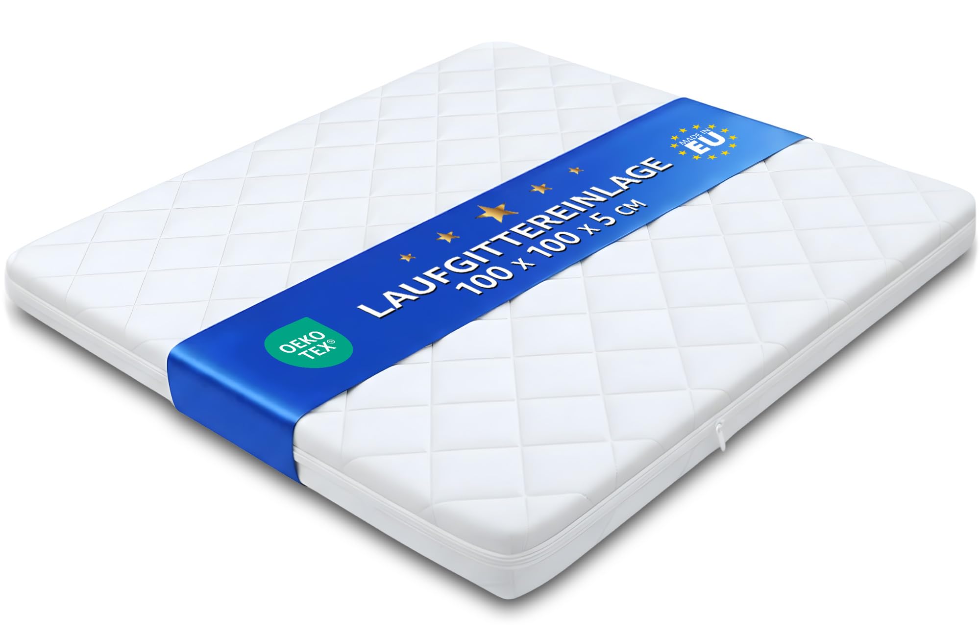 Laufstalleinlage 100x100 cm Schaumstoff – Babymatte mit Oeko-Tex Zertifikat