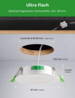 HOMEOW LED Einbaustrahler 6er Set – 3 Farbtemperaturen, IP44 Badezimmer & Küche – Bild 8