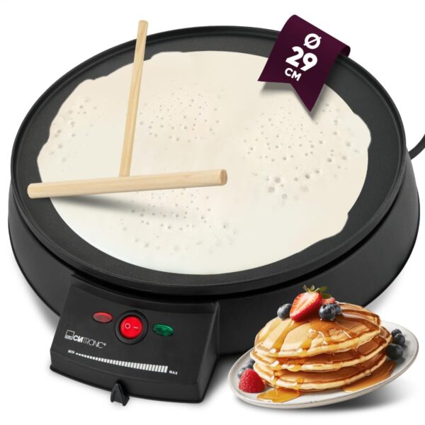 Clatronic Crêpes Maker Ø29 cm mit Antihaftbeschichtung – Professionelle Crêpes für Zuhause