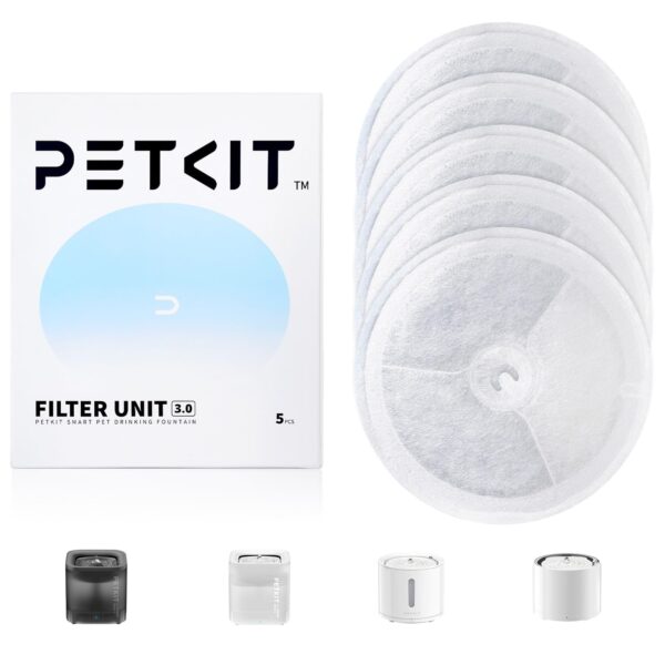 PETKIT CYBERTAIL Eversweet Filter 3.0 – 5er Set Filterkartuschen für Trinkbrunnen