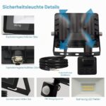 toobettp 20W LED Aussenstrahler mit Bewegungsmelder – 2000LM Kaltweiß für Hof & Garage – Bild 6