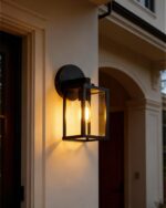 EBION Außenwandleuchte E27 mit Aluminium & Hartglas – IP54 wasserdicht für Terrasse – Bild 7