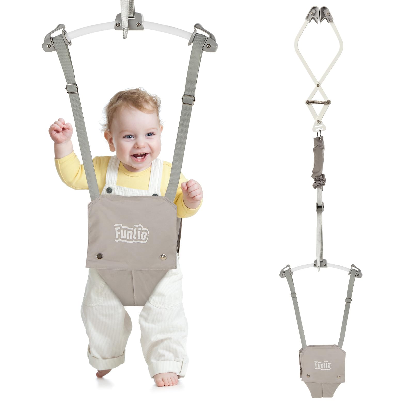 FUNLIO Baby-Türhopser 6–24 Monate mit Türklemme – Höhenverstellbar bis 18 kg