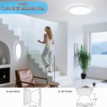Heyseven LED Deckenleuchte 24W mit Radar-Bewegungsmelder & Fernbedienung – dimmbar, 3 Farbtemperaturen – Bild 5