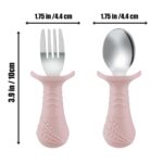 PandaEar Baby Edelstahl Besteck Set – 2 Teller, 2 Becher, Löffel & Gabeln für Baby Led Weaning – Bild 8