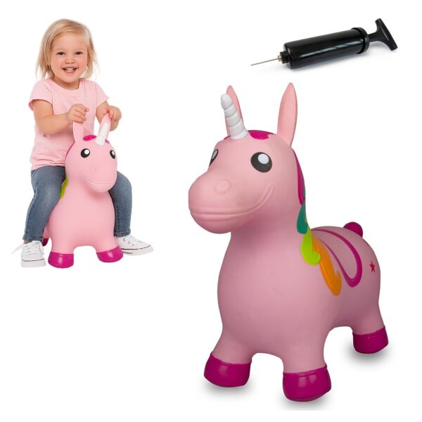 JAMARA Einhorn HoppyDoo Hüpftier – Motorikspielzeug für Kinder ab 12 Monaten