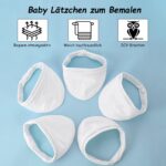 Faburo Baby Lätzchen zum Bemalen – 10er Set mit Textilstiften & Schablonen – Bild 4